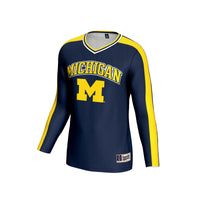 Michigan Wolverines Volleyball Jersey, Navy Fashion Sportswear Jersey Shirt, Lightweight Breathable Athletic Jersey, Casual Gift for Men