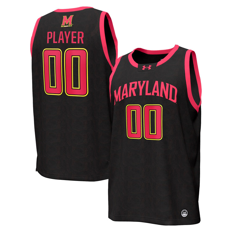 Maryland Terrapins Basketball Jersey, Black Sportswear Jersey Shirt, Sleeveless Athletic Tank Jersey, Casual Gift for Men, Style 200830996