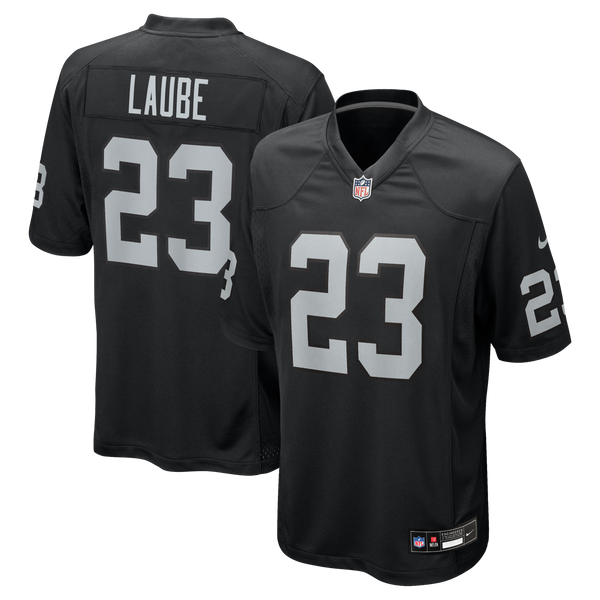 Las Vegas Raiders Dylan Laube Black Team Game Jersey