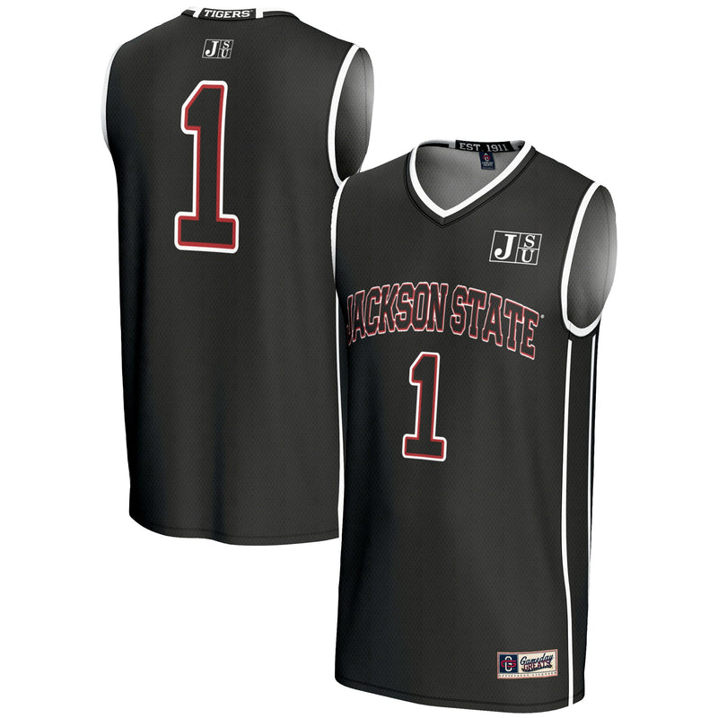 Jackson State Tigers Basketball Jersey, Black Lightweight Sportswear Jersey Shirt, Sleeveless Athletic Tank Jersey, Casual Gift for Men