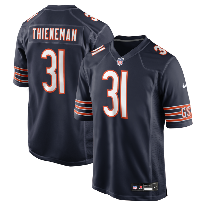 Dillon Thieneman Chicago Bears Football Jersey, Navy Game Sportswear Jersey Shirt, Lightweight Breathable Athletic Jersey, Casual Gift for Men