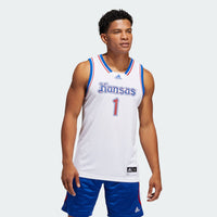Kansas Jayhawks Basketball Jersey, White Swingman Alternate Sportswear Jersey Shirt, Sleeveless Athletic Tank Jersey, Casual Gift for Men
