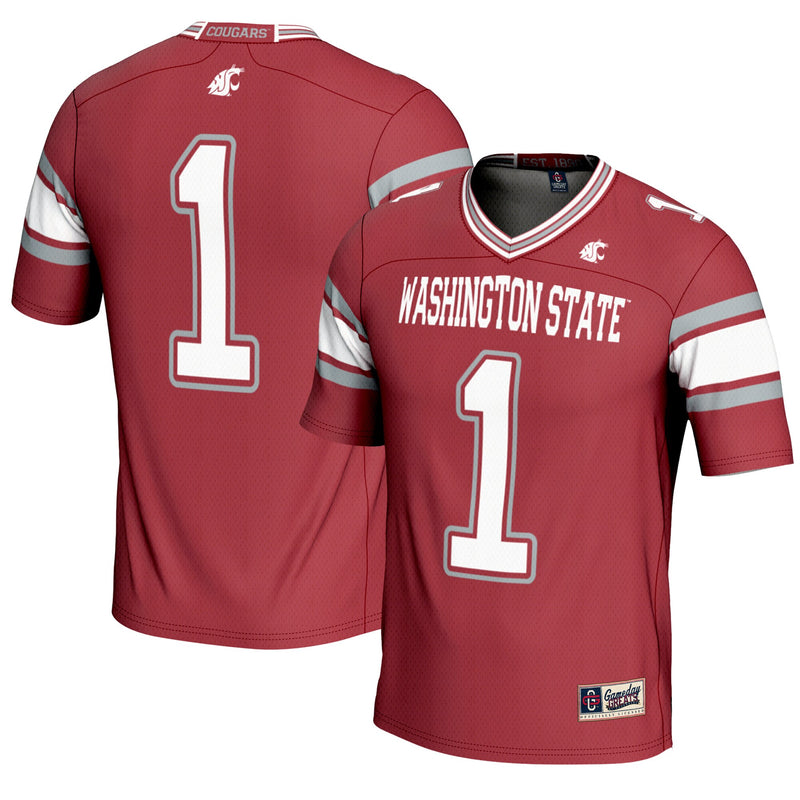 Washington State Cougars Football Jersey, Sportswear Jersey Shirt, Lightweight Breathable Athletic Jersey, Casual Gift for Men, Style 5234359