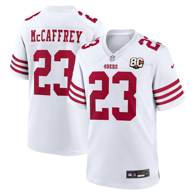 Christian McCaffrey San Francisco Football Jersey, Sportswear Jersey Shirt, Lightweight Athletic Jersey, Casual Gift for Men, Style 204548156