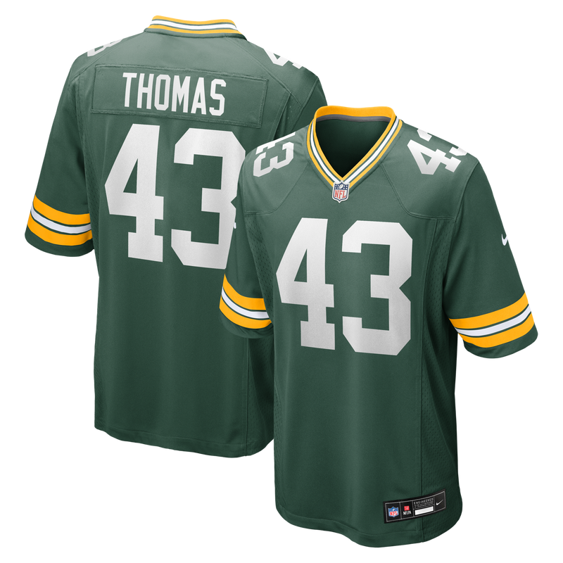 Kiondre Thomas Green Bay Packers Football Jersey, Game Sportswear Jersey Shirt, Lightweight Breathable Athletic Jersey, Casual Gift for Men