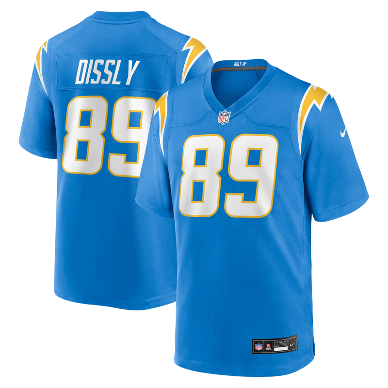 Will Dissly Los Angeles Chargers Football Jersey, Powder Sportswear Jersey Shirt, Lightweight Breathable Athletic Jersey, Casual Gift for Men