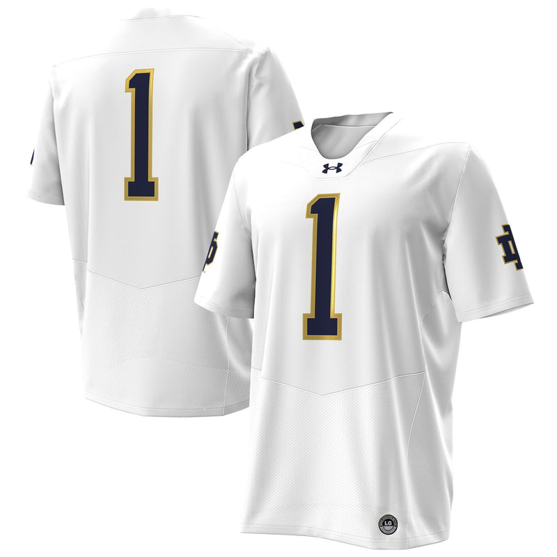 Notre Dame Fighting Irish Football Jersey, White Sportswear Jersey Shirt, Lightweight Breathable Athletic Jersey, Casual Gift for Men