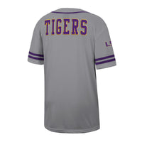 LSU Tigers Baseball Jersey, Gray Sportswear Jersey Shirt, Lightweight Breathable Athletic Jersey, Casual Gift for Men