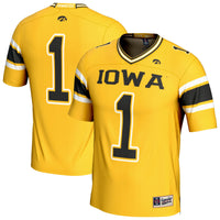 Iowa Hawkeyes Lightweight Collegiate Football Jersey, Gold Sportswear Jersey Shirt, Lightweight Breathable Athletic Jersey, Casual Gift for Men