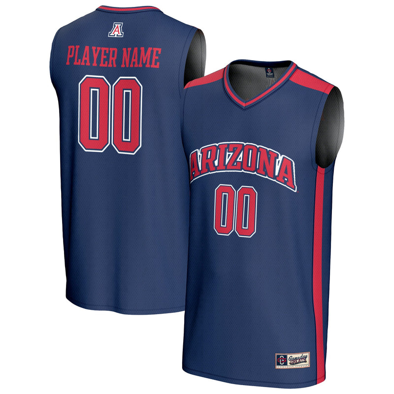 Arizona Wildcats Basketball Jersey, Navy Fashion Sportswear Jersey Shirt, Sleeveless Athletic Tank Jersey, Casual Gift for Men, Style 202287958