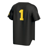 Iowa Hawkeyes Lightweight Collegiate Baseball Jersey, Black Sportswear Jersey Shirt, Lightweight Breathable Athletic Jersey, Casual Gift for Men