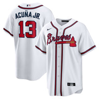 Ronald Acuna Jr. Atlanta Braves Baseball Jersey, White Sportswear Jersey Shirt, Lightweight Breathable Athletic Jersey, Casual Gift for Men