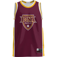 Iona University Gaels Basketball Jersey, Maroon Lightweight Sportswear Jersey Shirt, Sleeveless Athletic Tank Jersey, Casual Gift for Men
