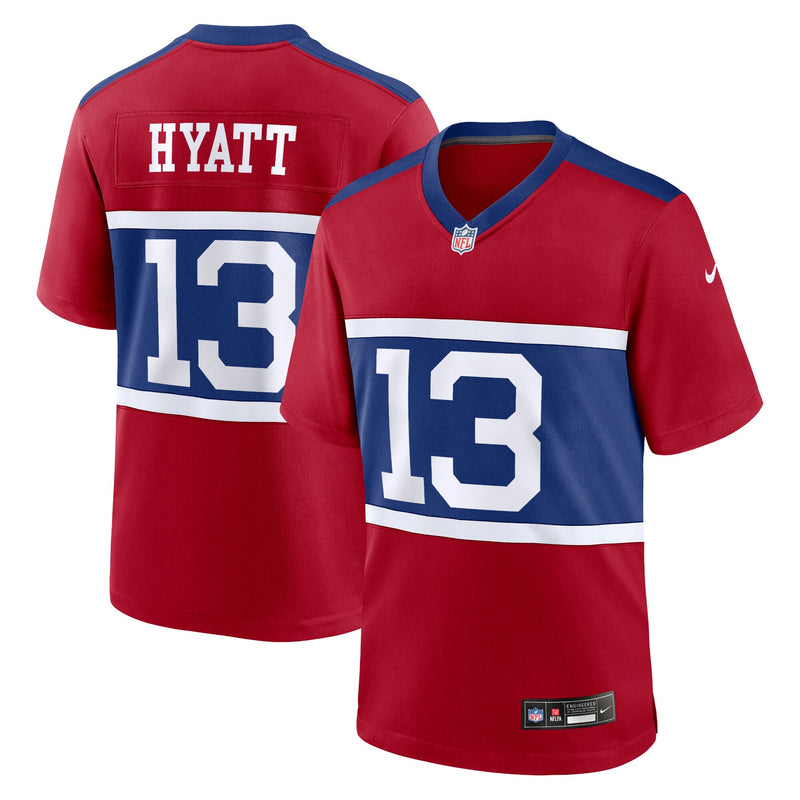 Jalin Hyatt New York Giants Football Jersey, Red Game Sportswear Jersey Shirt, Lightweight Breathable Athletic Jersey, Casual Gift for Men