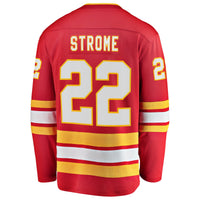 Ryan Strome Calgary Flames Hockey Jersey, Red Breakaway Home Sportswear Jersey Shirt, Long Sleeve Hockey Sweater Jersey, Casual Gift for Men
