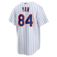 Jefry Yan New York Mets Baseball Jersey, White Replica Home Sportswear Jersey Shirt, Lightweight Breathable Athletic Jersey, Casual Gift for Men