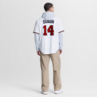 Mauricio Dubón Atlanta Braves Baseball Jersey, White Sportswear Jersey Shirt, Lightweight Breathable Athletic Jersey, Casual Gift for Men