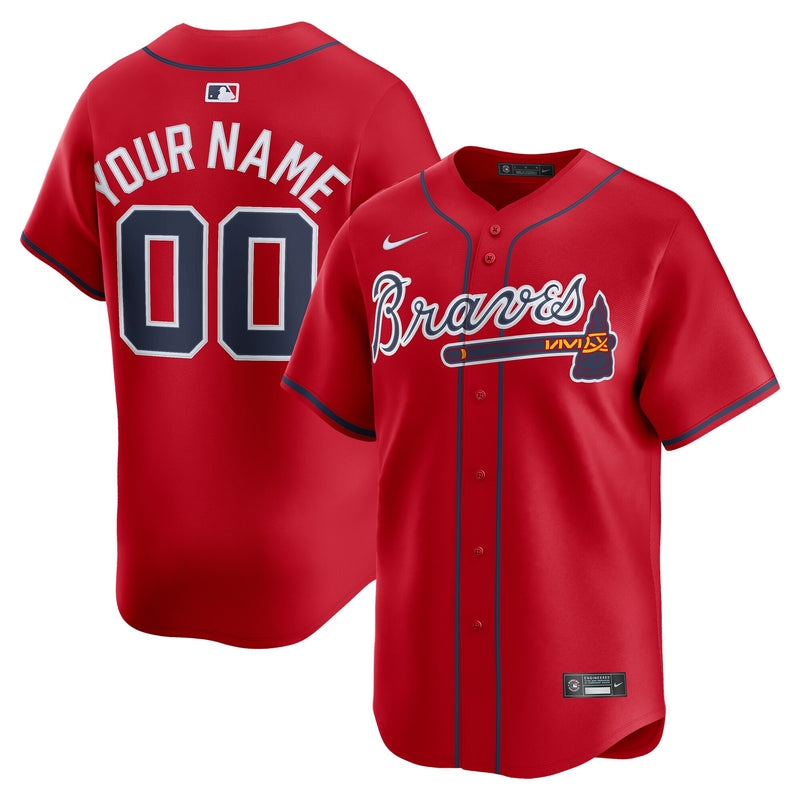 Atlanta Braves Baseball Jersey, Red Sportswear Jersey Shirt, Lightweight Breathable Athletic Jersey, Casual Gift for Men, Style 202753833