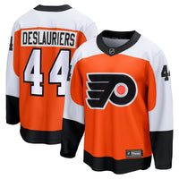 Nicolas Deslauriers Philadelphia Flyers Hockey Jersey, Orange Sportswear Jersey Shirt, Long Sleeve Hockey Sweater Jersey, Casual Gift for Men