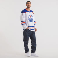 Edmonton Oilers Hockey Jersey, White Premium Sportswear Jersey Shirt, Long Sleeve Hockey Sweater Jersey, Casual Gift for Men, Style 202015689