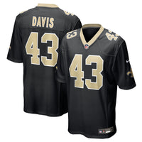 Michael Davis New Orleans Saints Football Jersey, Black Sportswear Jersey Shirt, Lightweight Breathable Athletic Jersey, Casual Gift for Men