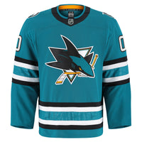 San Jose Sharks Hockey Jersey, Teal Authentic Sportswear Jersey Shirt, Long Sleeve Hockey Sweater Jersey, Casual Gift for Men, Style 202056773