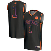 Clemson Tigers Lightweight Basketball Jersey, Black Sportswear Jersey Shirt, Sleeveless Athletic Tank Jersey, Casual Gift for Men