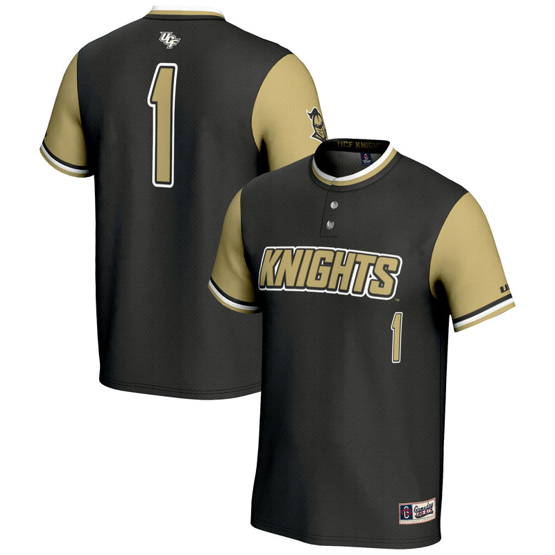 UCF Knights Softball Jersey, Black Sportswear Jersey Shirt, Lightweight Breathable Athletic Jersey, Casual Gift for Men, Style 200119494