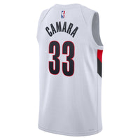 Toumani Camara Portland Trail Blazers Basketball Jersey, White Sportswear Jersey Shirt, Sleeveless Athletic Tank Jersey, Casual Gift for Men