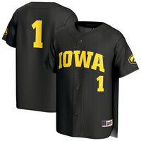 Iowa Hawkeyes Lightweight Collegiate Baseball Jersey, Black Sportswear Jersey Shirt, Lightweight Breathable Athletic Jersey, Casual Gift for Men