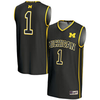 Michigan Wolverines Basketball Jersey, Black Lightweight Sportswear Jersey Shirt, Sleeveless Athletic Tank Jersey, Casual Gift for Men