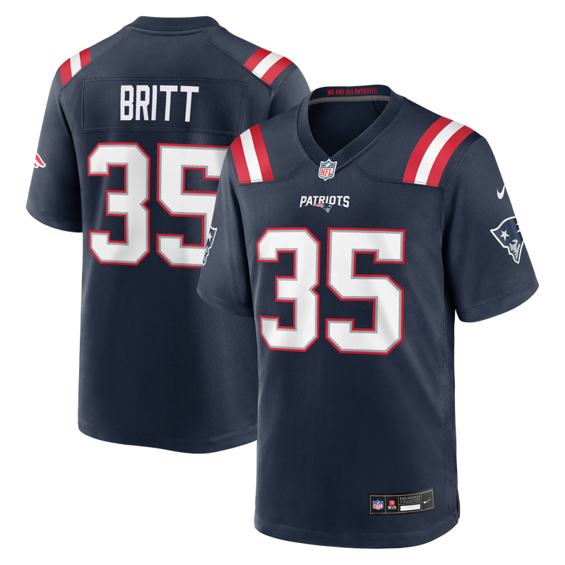 K.J. Britt New England Patriots Football Jersey, Navy Game Sportswear Jersey Shirt, Lightweight Breathable Athletic Jersey, Casual Gift for Men