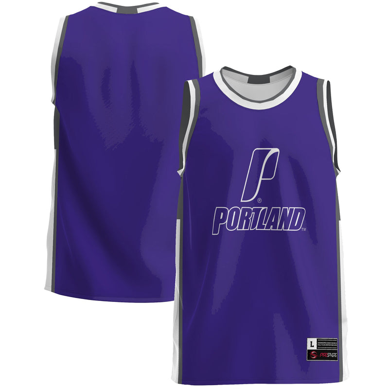 Portland Pilots Basketball Jersey, Purple Lightweight Sportswear Jersey Shirt, Sleeveless Athletic Tank Jersey, Casual Gift for Men