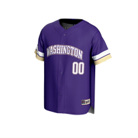 Washington Huskies Baseball Jersey, Purple Sportswear Jersey Shirt, Lightweight Breathable Athletic Jersey, Casual Gift for Men, Style 202415176