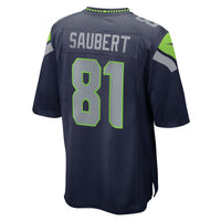 Eric Saubert Seattle Seahawks Football Jersey, Navy Game Sportswear Jersey Shirt, Lightweight Breathable Athletic Jersey, Casual Gift for Men