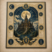 Lux In Tenebris - Moonlit Castle Cartography Rug