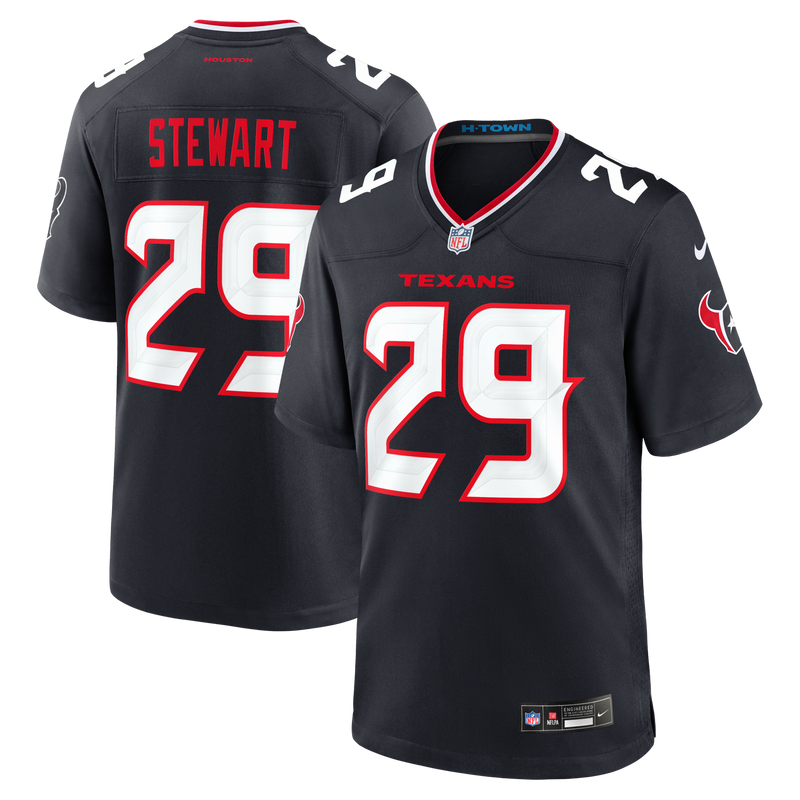 M.J. Stewart Houston Texans Football Jersey, Navy Game Sportswear Jersey Shirt, Lightweight Breathable Athletic Jersey, Casual Gift for Men