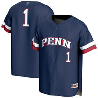 Pennsylvania Quakers Baseball Jersey, Navy Fashion Sportswear Jersey Shirt, Lightweight Breathable Athletic Jersey, Casual Gift for Men