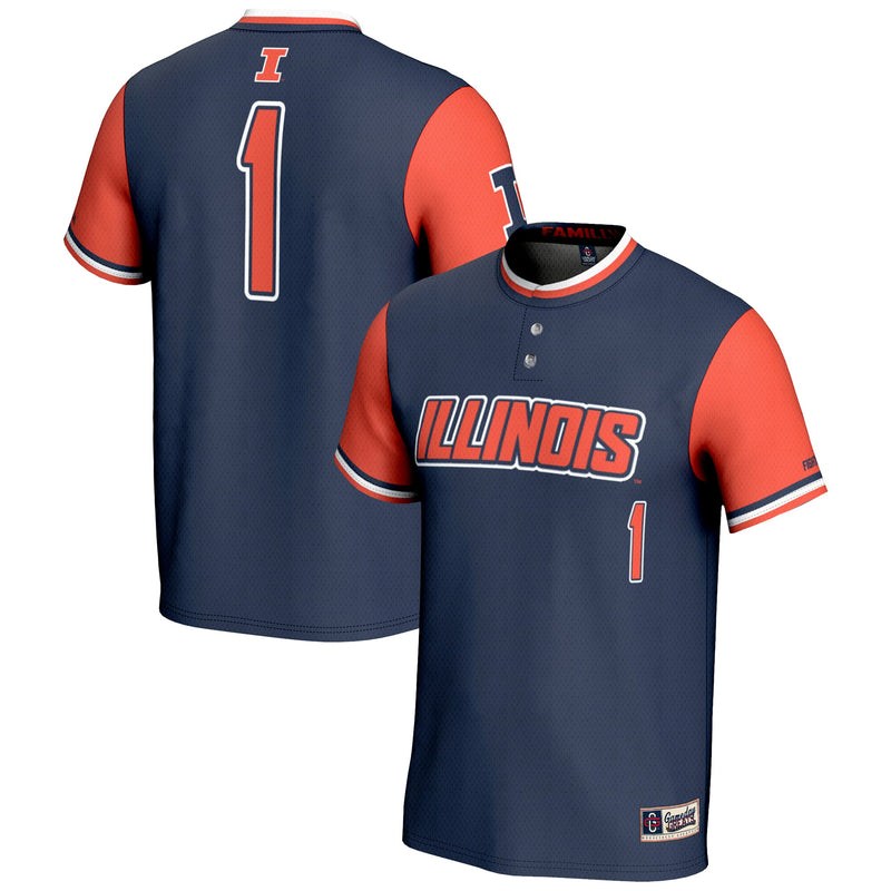 Illinois Fighting Illini Softball Jersey, Sportswear Jersey Shirt, Lightweight Breathable Athletic Jersey, Casual Gift for Men, Style 200146409