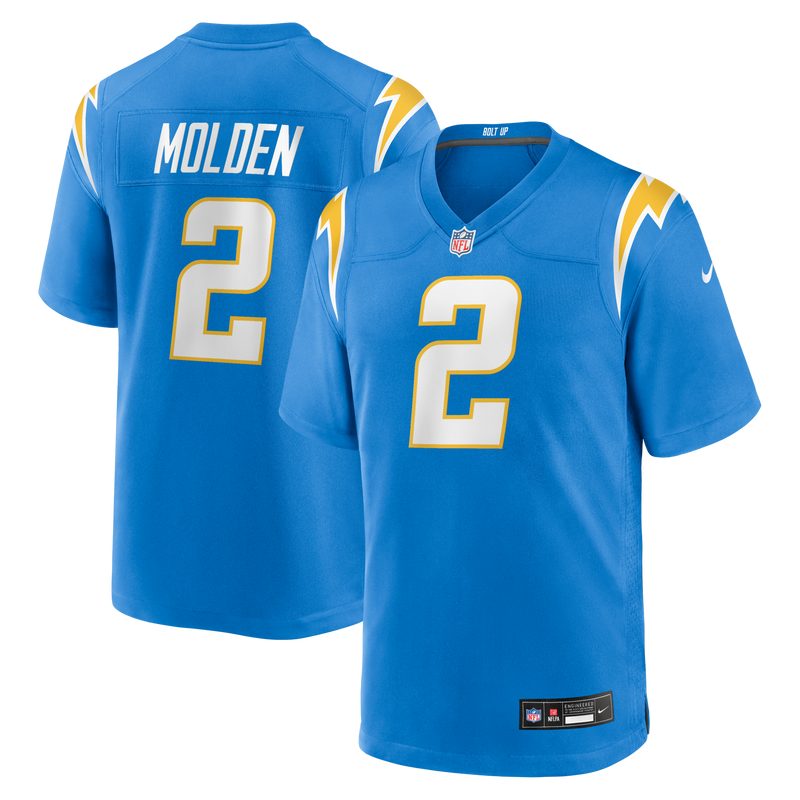 Elijah Molden Los Angeles Chargers Football Jersey, Powder Sportswear Jersey Shirt, Lightweight Breathable Athletic Jersey, Casual Gift for Men