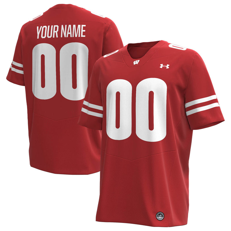 Wisconsin Badgers Football Jersey, Red Sportswear Jersey Shirt, Lightweight Breathable Athletic Jersey, Casual Gift for Men, Style 202158696