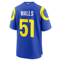 Eddie Walls III Los Angeles Rams Football Jersey, Royal Sportswear Jersey Shirt, Lightweight Breathable Athletic Jersey, Casual Gift for Men