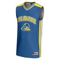 Delaware Fightin' Blue Hens Basketball Jersey, Royal Sportswear Jersey Shirt, Sleeveless Athletic Tank Jersey, Casual Gift for Men
