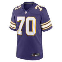 Jim Marshall Minnesota Vikings Football Jersey, Purple Game Sportswear Jersey Shirt, Lightweight Breathable Athletic Jersey, Casual Gift for Men