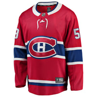 Noah Dobson Montreal Canadiens Hockey Jersey, Red Breakaway Home Sportswear Jersey Shirt, Long Sleeve Hockey Sweater Jersey, Casual Gift for Men