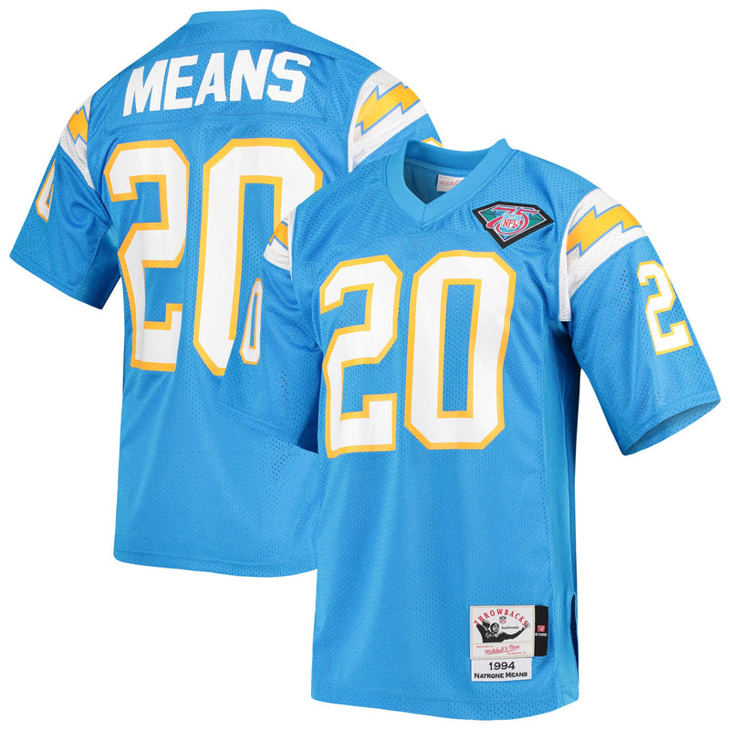 Natrone Means Los Angeles Chargers Football Jersey, Sportswear Jersey Shirt, Lightweight Athletic Jersey, Casual Gift for Men, Style 4493157