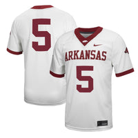 Arkansas Razorbacks Football Jersey, White Sportswear Jersey Shirt, Lightweight Breathable Athletic Jersey, Casual Gift for Men