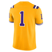 LSU Tigers Football Jersey, Gold Game Alternate Sportswear Jersey Shirt, Lightweight Breathable Athletic Jersey, Casual Gift for Men
