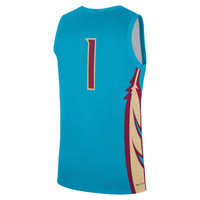 Turquoise Florida State Seminoles Football Jersey, Replica Sportswear Jersey Shirt, Lightweight Breathable Athletic Jersey, Casual Gift for Men