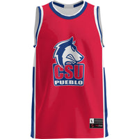Colorado State Pueblo Thunderwolves Basketball Jersey, Blue Sportswear Jersey Shirt, Sleeveless Athletic Tank Jersey, Casual Gift for Men